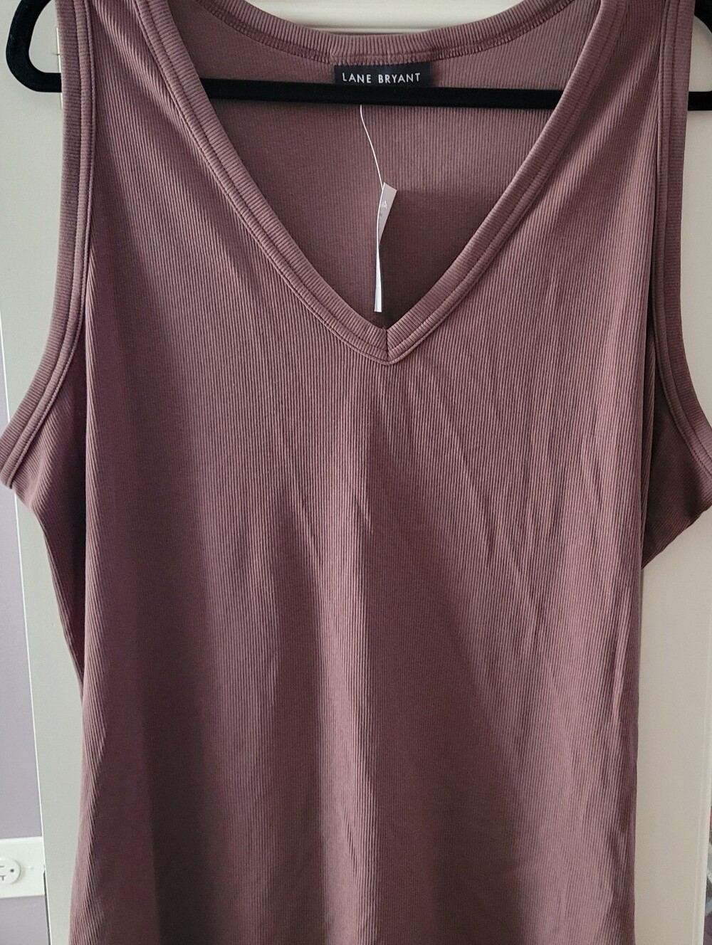Brown Lane Bryant Deep V-Neck Rib Layering Tank 22/24 NWT